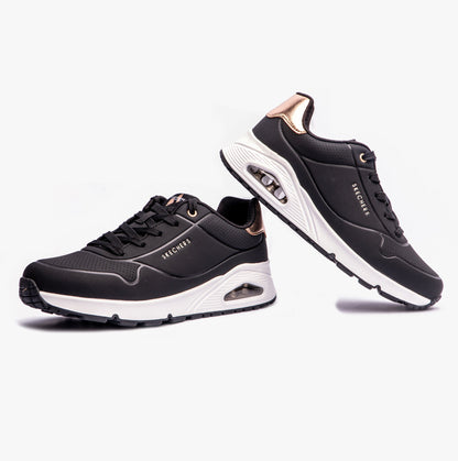 Skechers 310545L/BLK UNO GEN1 - SHIMMER AWAY Girls Trainers Black