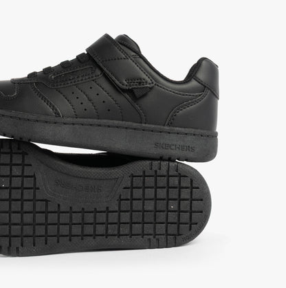 Skechers 405638L/BBK QUICK STREET Boys School Trainers Black