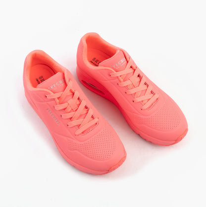 Skechers 73690/CRL UNO - STAND ON AIR Womens Trainers Coral