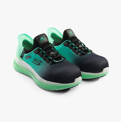 Skechers Work 108152EC TILIDO - OMBRAY Womens Safety Trainers Black/Teal