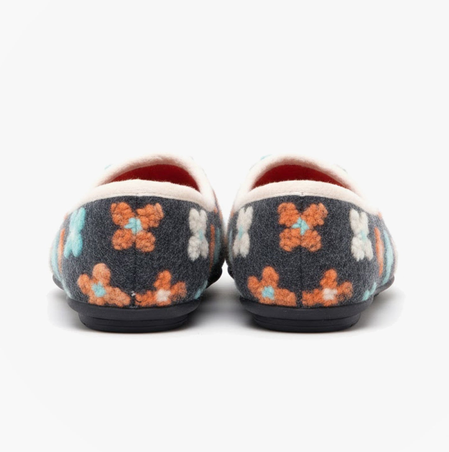 Sleepers GRACIE Womens Knitted Full Slippers Grey Multi