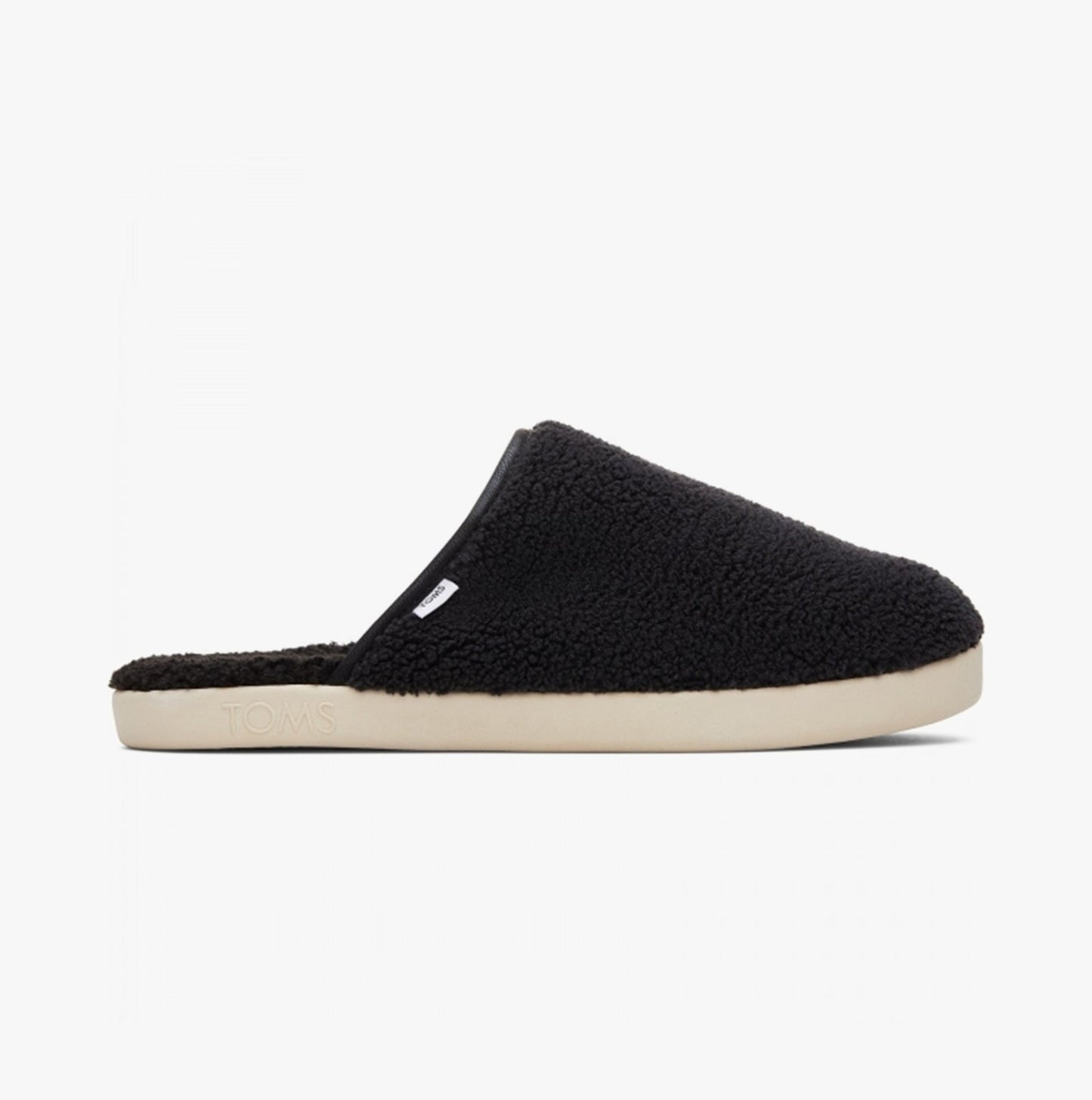 TOMS HARBOR FELT Mens Mule Slippers Black/White