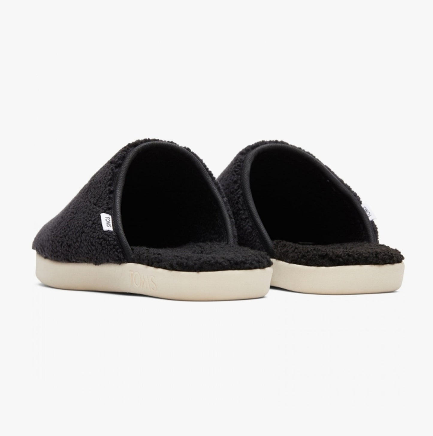 TOMS HARBOR FELT Mens Mule Slippers Black/White