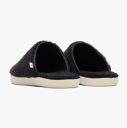 TOMS HARBOR FELT Mens Mule Slippers Black/White