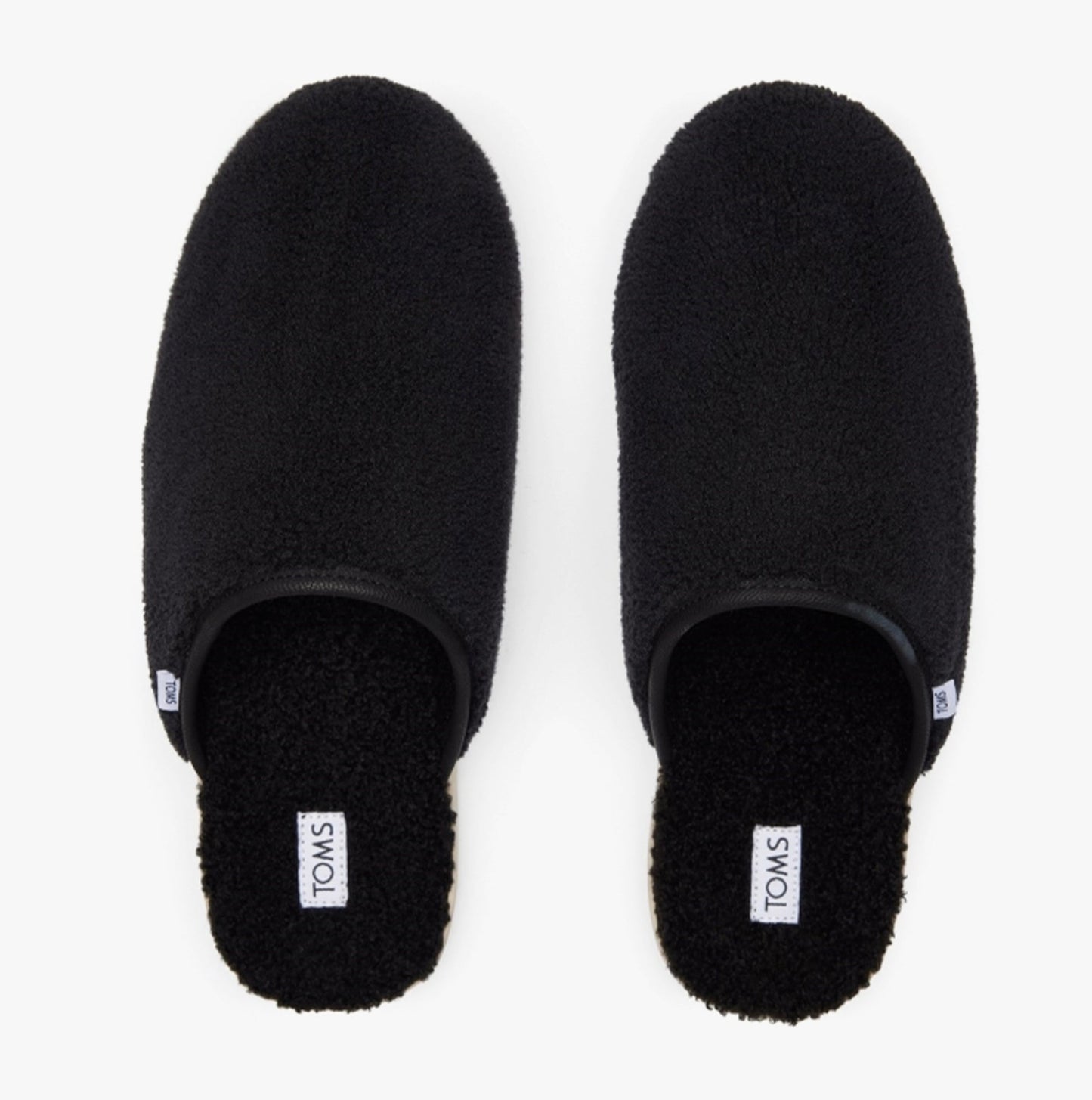 TOMS HARBOR FELT Mens Mule Slippers Black/White