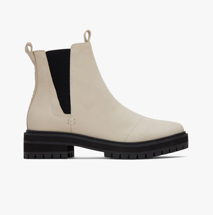 TOMS DAKOTA Womens Water Resistant Chelsea Boots Beige