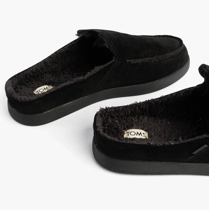 TOMS ALONSO MULE Mens Slippers Faux Shearling Lined Mule Black