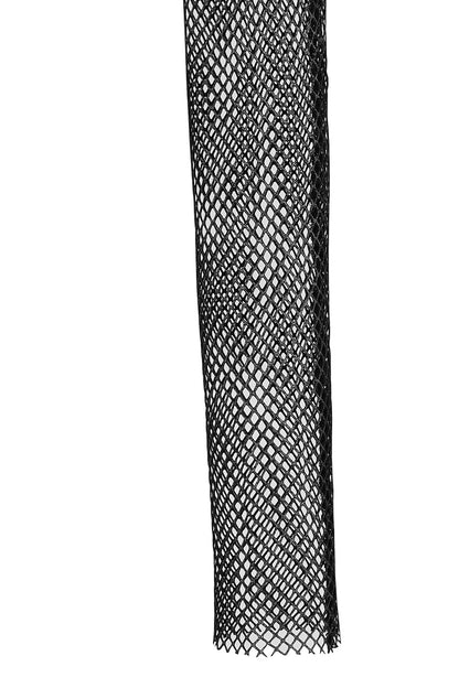 Banned Apparel Venus Metallic Fishnet Crop Top in Black