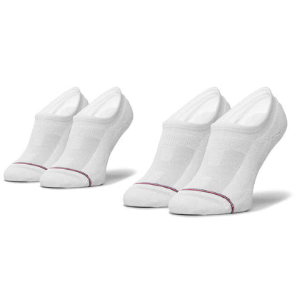Tommy Hilfiger 2 Pack Mens Invisible Socks White