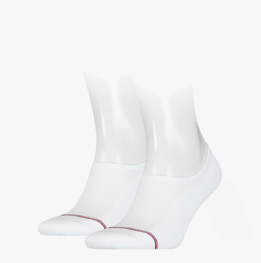 Tommy Hilfiger 2 Pack Mens Invisible Socks White