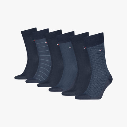 Tommy Hilfiger 6 Pack Giftbox Birdey Mens Socks Navy