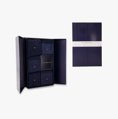 Tommy Hilfiger 5 Pack Giftbox Herringbone Mens Socks Navy