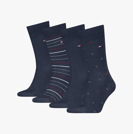 Tommy Hilfiger 4 Pack Giftbox Mens Socks Navy