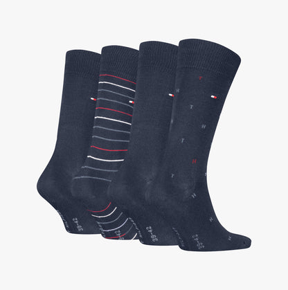 Tommy Hilfiger 4 Pack Giftbox Mens Socks Navy