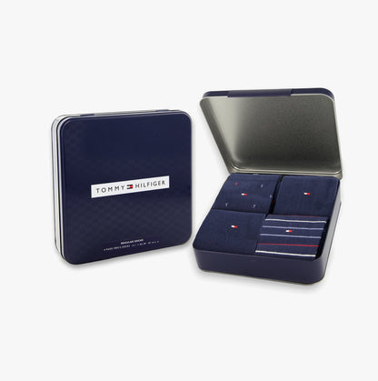 Tommy Hilfiger 4 Pack Giftbox Mens Socks Navy