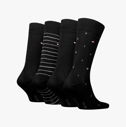 Tommy Hilfiger 4 Pack Giftbox Mens Socks Black