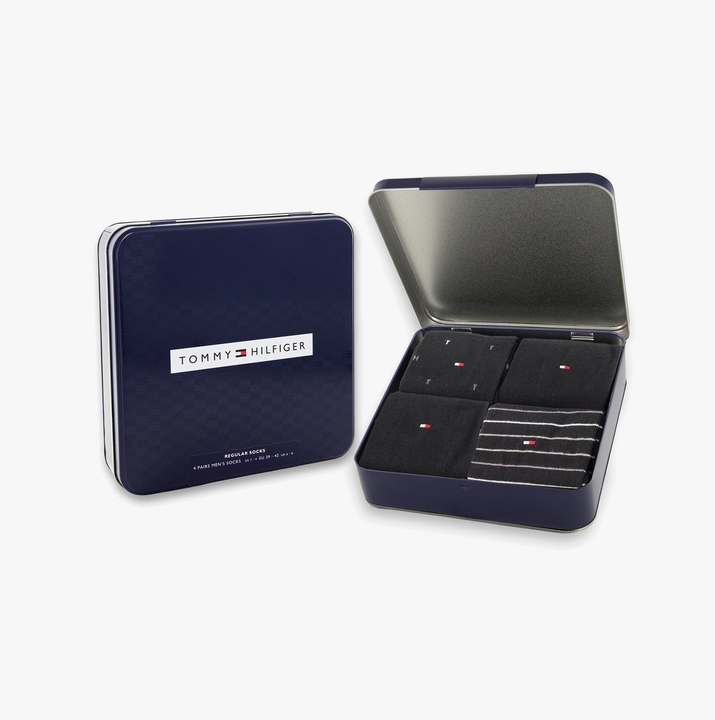 Tommy Hilfiger 4 Pack Giftbox Mens Socks Black
