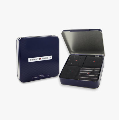 Tommy Hilfiger 4 Pack Giftbox Mens Socks Black