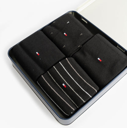 Tommy Hilfiger 4 Pack Giftbox Mens Socks Black