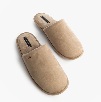 Tommy Hilfiger CORE HILFIGER FLAG H Mens Mule Slippers Coastal Taupe