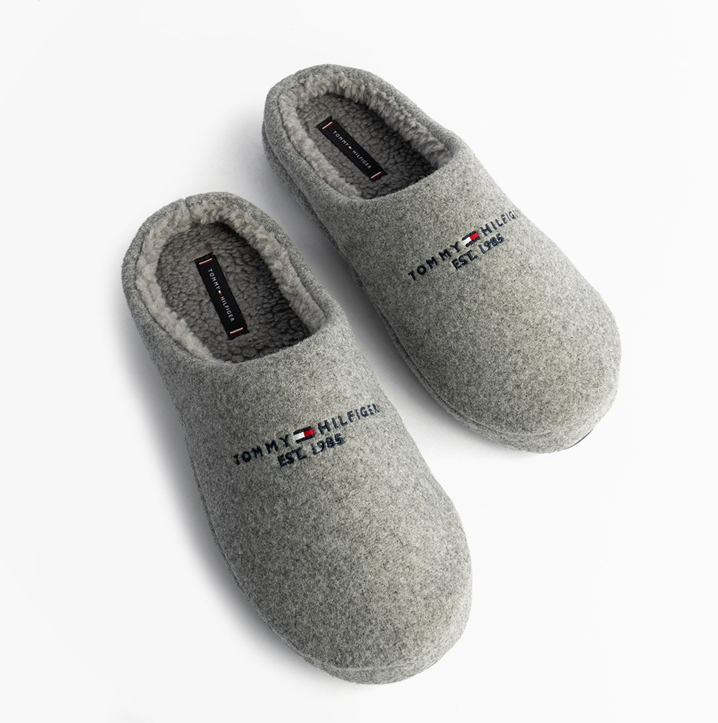 Tommy Hilfiger HILFIGER FELT HOUSE Mens House Slippers Universal Grey