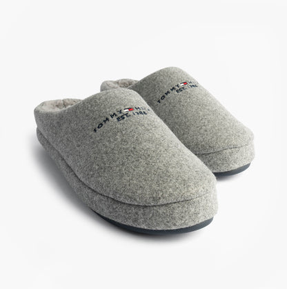 Tommy Hilfiger HILFIGER FELT HOUSE Mens House Slippers Universal Grey
