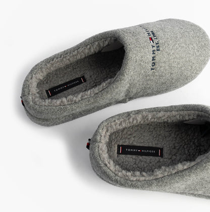 Tommy Hilfiger HILFIGER FELT HOUSE Mens House Slippers Universal Grey
