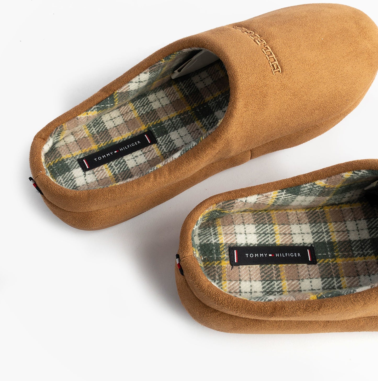 Tommy Hilfiger HILFIGER M SDE CHECK Mens House Slippers Desert Khaki