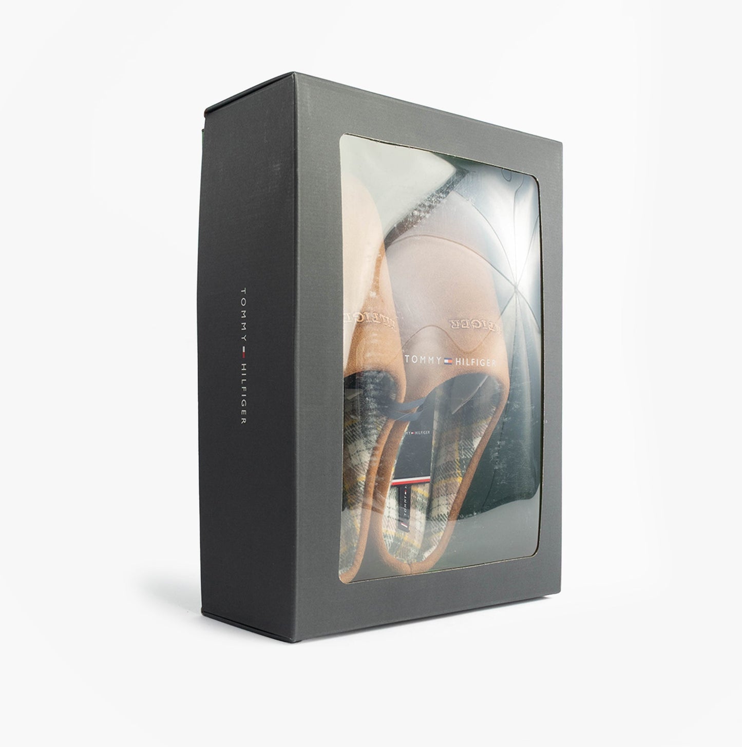 Tommy Hilfiger HILFIGER M SDE CHECK Mens House Slippers Desert Khaki