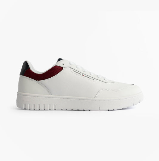 Tommy Hilfiger TH BASKET CORE LTH Mens Court Trainers Trainers Rwb