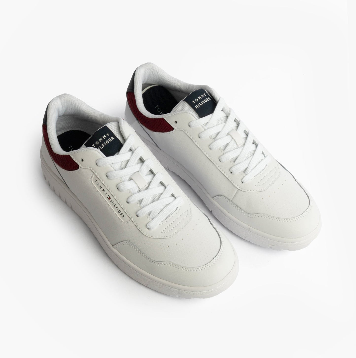 Tommy Hilfiger TH BASKET CORE LTH Mens Court Trainers Trainers Rwb