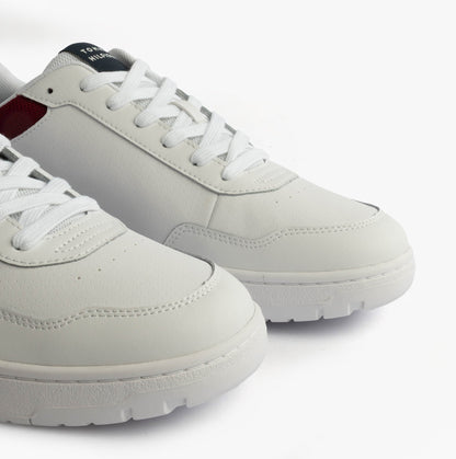 Tommy Hilfiger TH BASKET CORE LTH Mens Court Trainers Trainers Rwb
