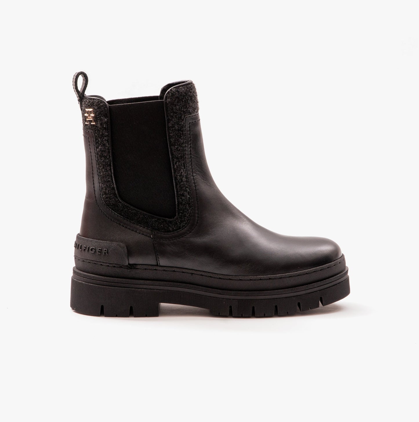 Tommy Hilfiger FEMININE FELT CHELSEAIE Womens Boots Black