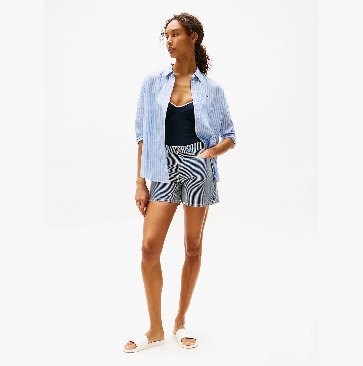 Tommy Hilfiger MONOGRAM POOLSIDE Womens Sliders White