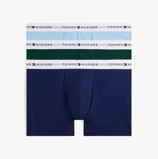 Tommy Hilfiger Mens 3 Pack Logo Waistband Boxer Briefs Multi