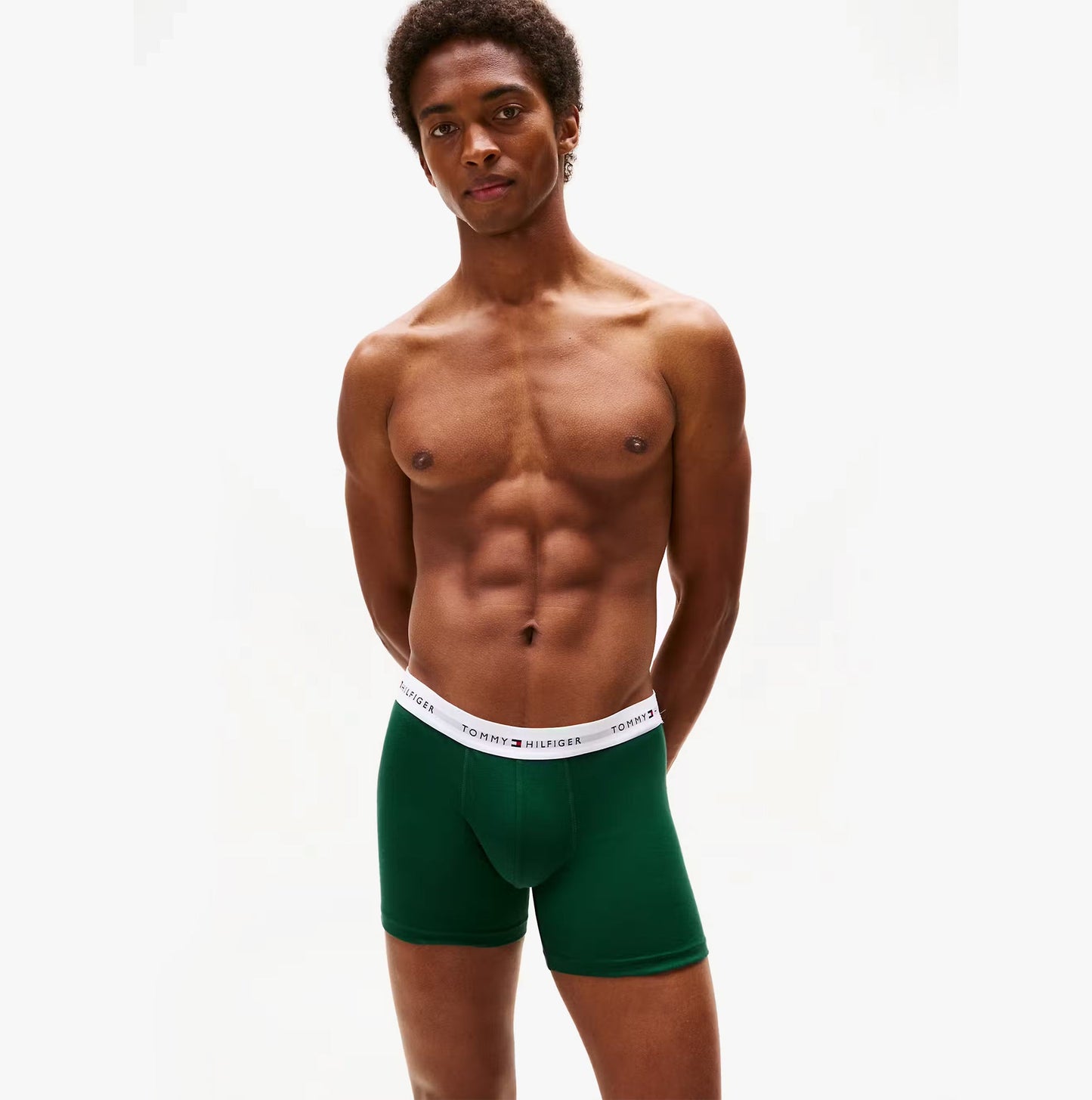 Tommy Hilfiger Mens 3 Pack Logo Waistband Boxer Briefs Multi