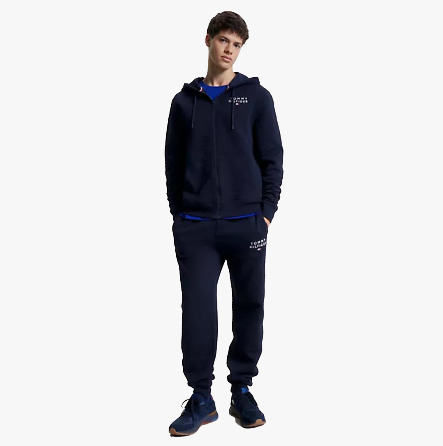 Tommy Hilfiger TH ORIGINAL Mens Diamond Quilted Lounge Joggers Desert Sky