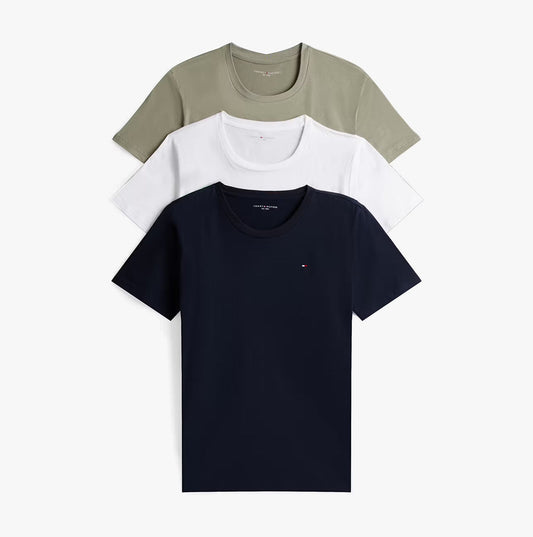 Tommy Hilfiger 3P SS TEE Mens T-Shirts & Tank Tops Multicoloured