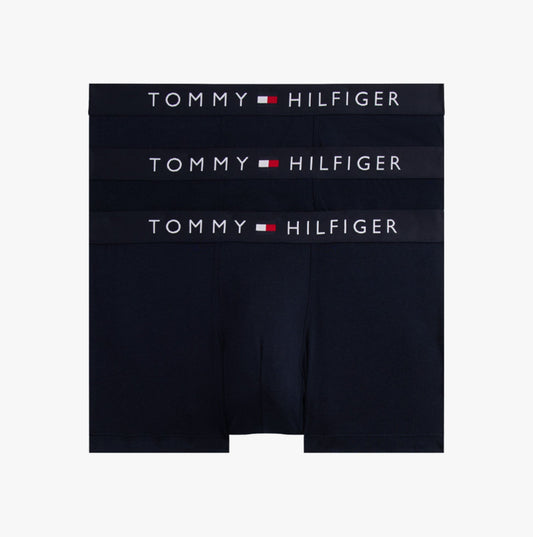 Tommy Hilfiger BOXER BRIEF 3 Pack Mens Cotton Stretch Navy