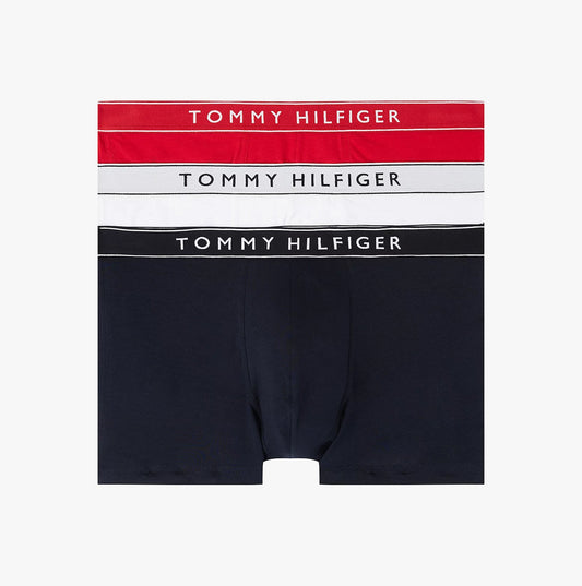 Tommy Hilfiger Mens 3 Pack Logo Waistband Trunks Multi