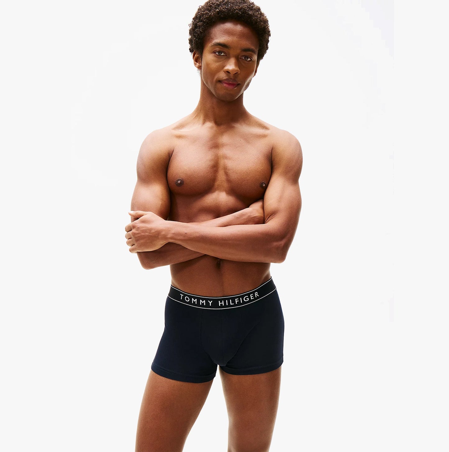 Tommy Hilfiger Mens 3 Pack Logo Waistband Trunks Multi