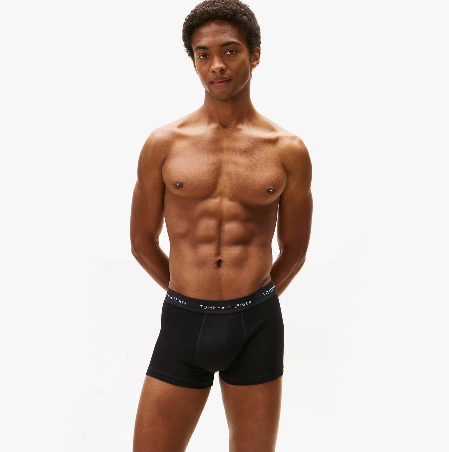 Tommy Hilfiger Mens 3 Pack Logo Waistband Cotton Trunks Multi