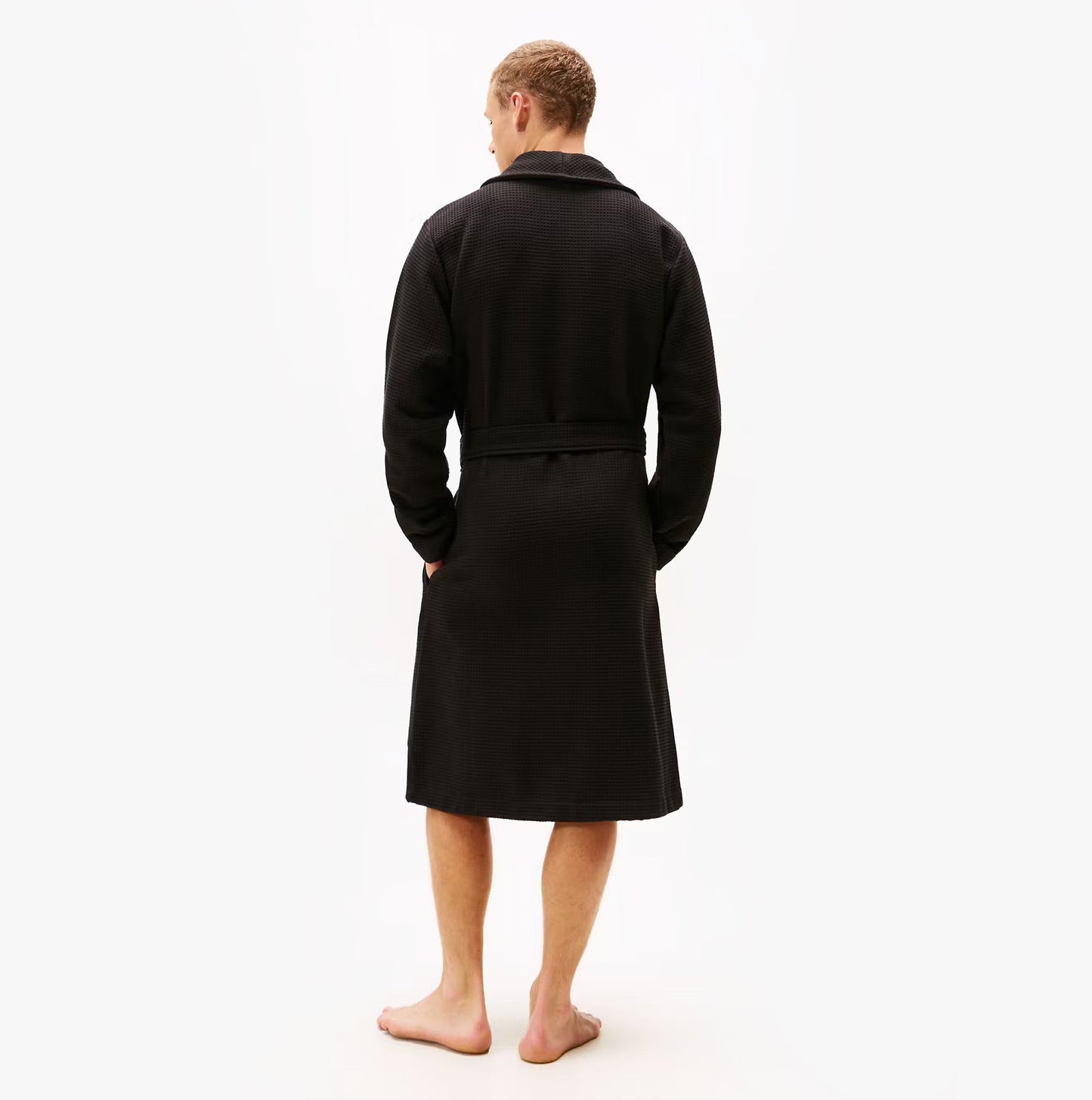 Tommy Hilfiger WAFFLE BATHROBE Mens Bathrobes Black