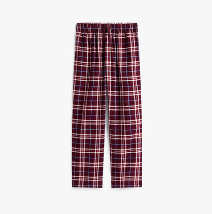 Tommy Hilfiger RELAXED FLANNEL PJ Mens Set Tartan Reiker Burgundy