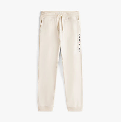 Tommy Hilfiger TH Original Mens Logo Lounge Joggers Off White Newsprint