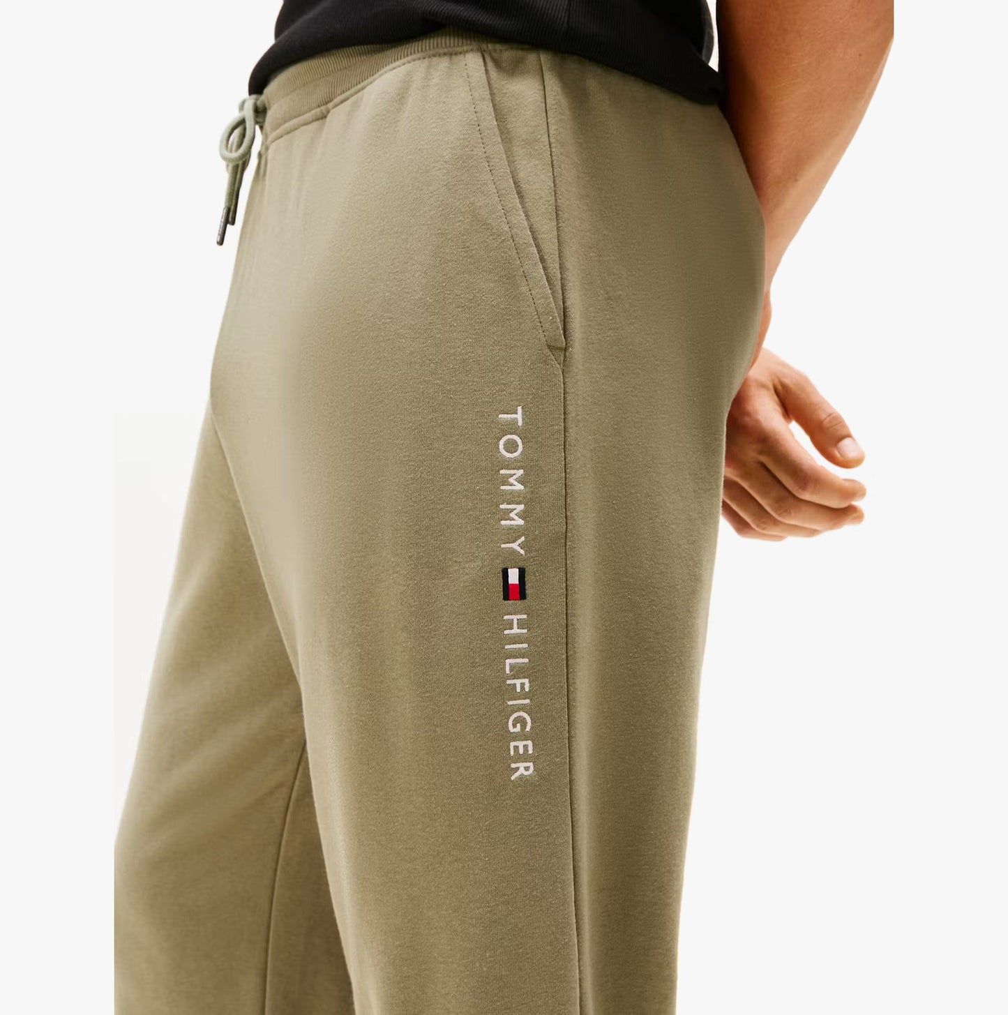 Tommy Hilfiger TH Original Mens Logo Lounge Joggers Utility Sage