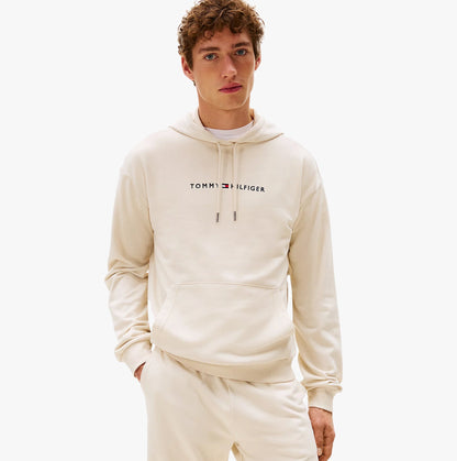 Tommy Hilfiger HOODIE Mens Drawstring Lounge Hoody Off White