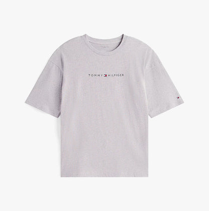 Tommy Hilfiger SS TEE CONT. LOGO Mens T-Shirts & Tank Tops Light Grey Heather