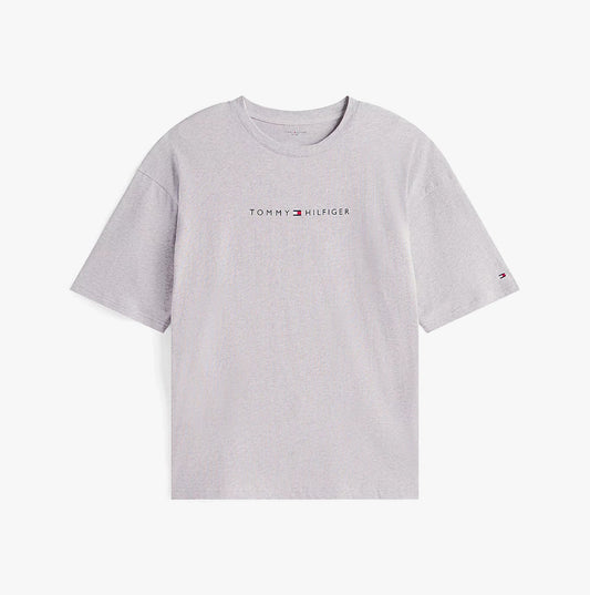 Tommy Hilfiger SS TEE CONT. LOGO Mens T-Shirts & Tank Tops Light Grey Heather