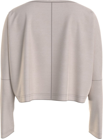 Tommy Hilfiger LONG SLEEVE T-SHIRT GOLD EMBR. Womens T-Shirts Cashmere Creme